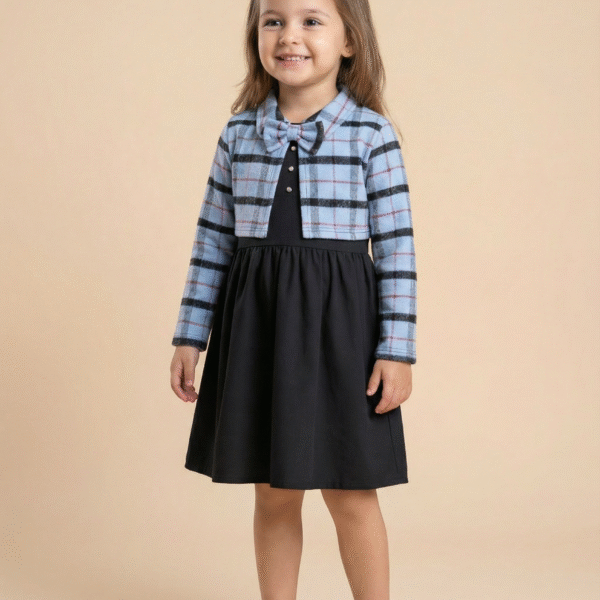 فستان شيك مع جاكيت جوخ قصير